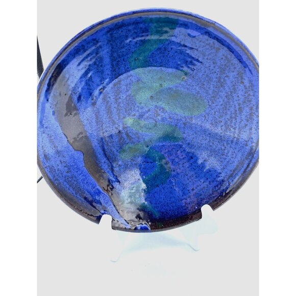 Midnight Blue Hand Made Pottery Bowl /Signed - Picture 3 of 8